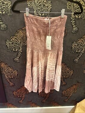 Tiered Smocked Midi dress in Dusty Rose